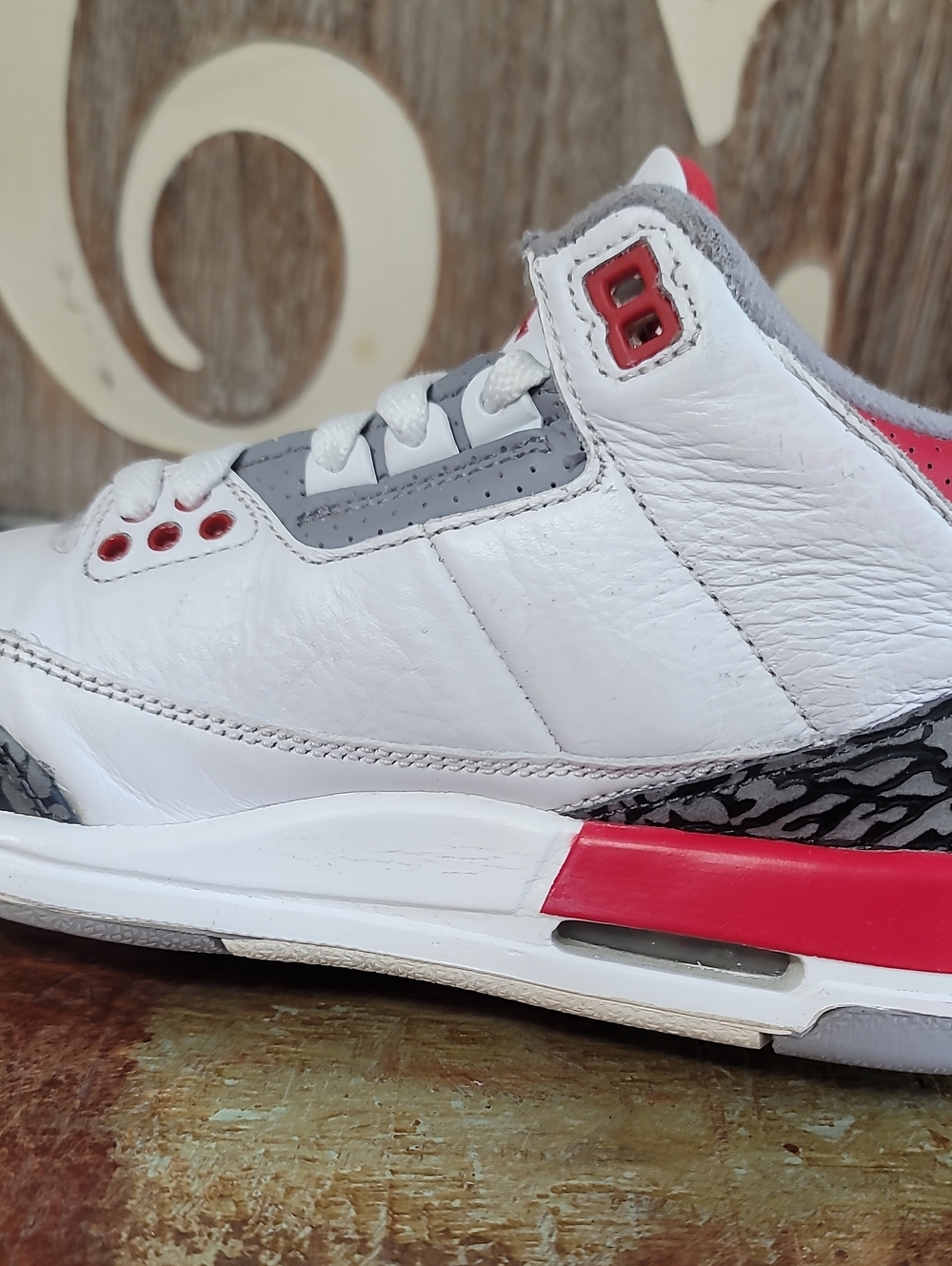 Nike Air Jordan 3 Retro 'Fire Red' Wmns 6 Good/Fair Condition. Fast Shipping - Picture 15 of 16